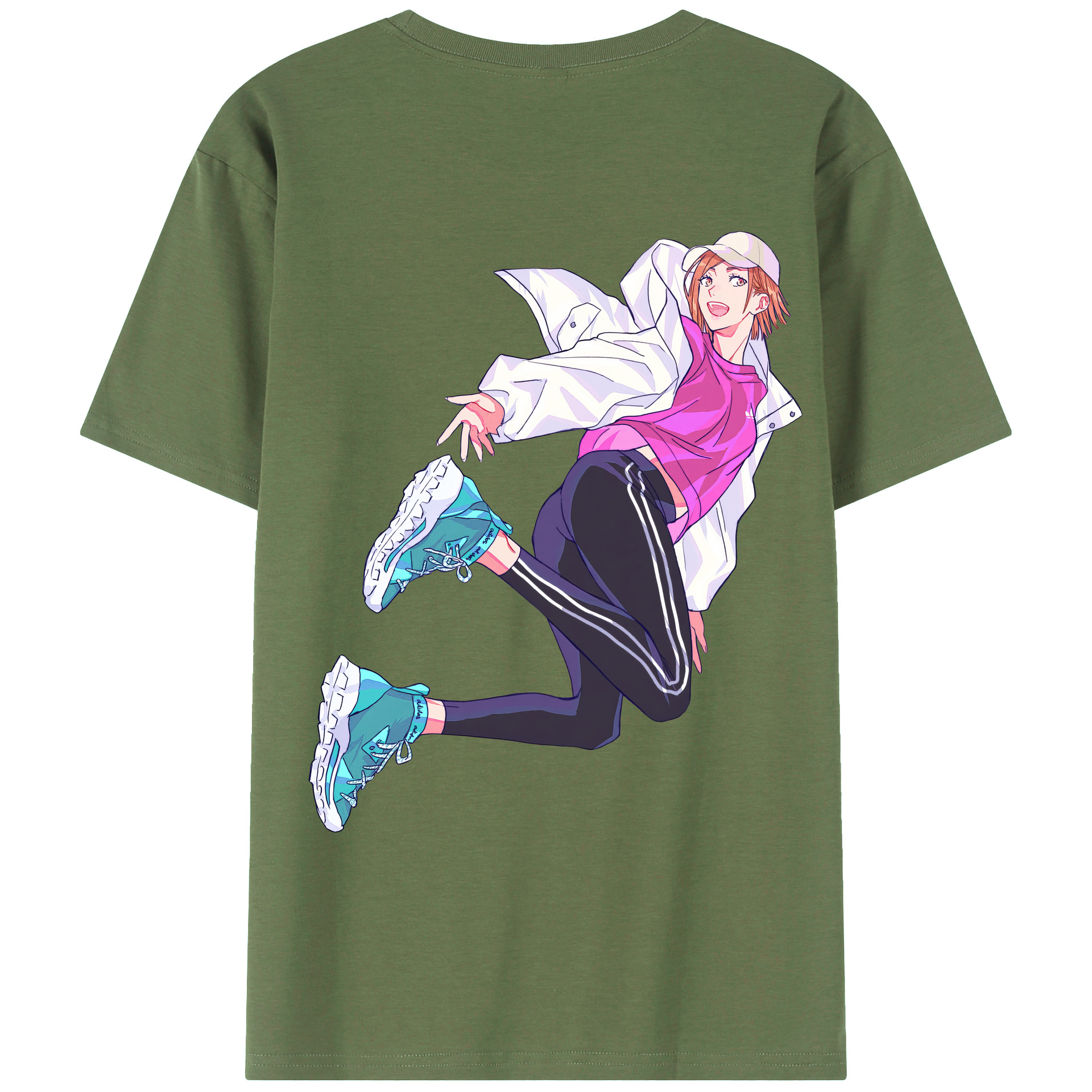 （画像用） 呪術廻戦 Jujutsu Kaisen 綿100％ メンズ半袖Tシャツ（バックプリント） 通気性